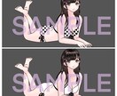 2種類☆透過した水着の女の子を反転付きで販売します ☆透過、背景無し。反転を含めた4枚セット販売です。 イメージ10