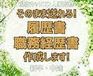 そのまま送れる！履歴書・職務経歴書を作成します 現役キャリコン人事監修。そのまま使えるをモットーに作成！ イメージ1