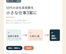 50代の会社員経験を小さな仕事3案に変えます 肩書きの外の経験を整理し、匿名で試せる募集文まで作成します イメージ1