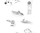 動物、虫などの生き物、人、なんでもイラストにします 線画でなんでも描きます♪どうぞお気軽にご相談下さい♪ イメージ4