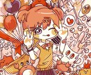 ポップでキラキラしたイラストを制作します イメージをいただいてイラストお描きします イメージ4