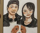 特徴を誇張しない優しい似顔絵作成します ペット、家族、カップル、お祝い、インテリアにいかがですか？ イメージ4