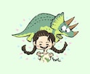 恐竜好きファミリー必見！ゆるかわ似顔絵描きます 世界にひとつだけの恐竜と子どものコラボイラストをお祝いに♪ イメージ3