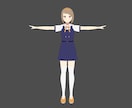 アニメ調なキャラクターをモデリングします blenderをつかって3dモデリングします イメージ9