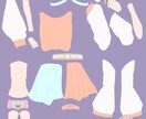 細かいパーツ分けのレイヤー分けイラスト制作します パーツ分け無制限で一律20,000円 イメージ2
