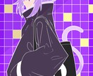 シンプルでかわいい人物のイラスト描きます アイコンやグッズなどに使えるポップな雰囲気のイラストです イメージ4