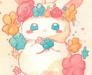ふんわり可愛い水彩アイコン描きます やさしい色で描く、ふんわり可愛いアイコン イメージ1