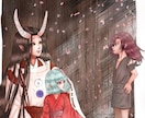 簡易背景ありの人物イラストを描かせていただきます 自分の作品の二次やサイト使用やゲームスチル使用にどうぞ！ イメージ2