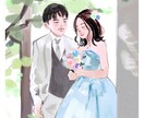 あなたの大切な人との素敵な瞬間をイラストにします お写真をもとにあたたかい雰囲気の似顔絵をお描きします♡ イメージ3