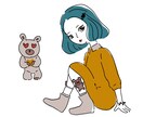 ゆるポップなイラストを描きます ゆるポップな可愛い女の子とその周辺 イメージ1