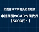 各種申請用図面の作成代行承ります 行政書士・事業主向け 図面の作成代行 【AutoCAD対応】 イメージ1