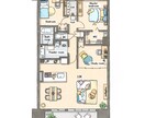 イラスト調の間取り図を作ります 住宅･民泊･レンタルスペースの広告やマイソクにご活用ください イメージ2