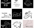 オシャレでキャッチーなキャラロゴ・文字作成します 店舗・ラッピングのロゴやショップカードに イメージ2