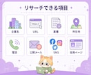 WEBリサーチ＋Excelリスト化を代行します 50社まで3,000円/通常2日目安/出典URL併記 イメージ4