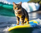 可愛いねこの画像を売ります サーフィンしている可愛い猫、5枚。 イメージ3