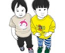 ステッカーにしたい！シンプル線画似顔絵お描きします 2名まで基本料金！服装ポーズ変更OK！記念日、プレゼントに◯ イメージ8