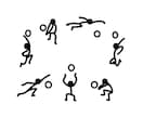 シンプルシルエットで躍動感のある人物描きます あなたの好きなことは何ですか？ イメージ2