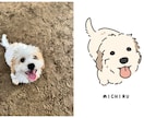 愛犬の似顔絵イラスト描きます お写真からゆるい似顔絵をお描きします。 イメージ2