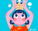 ポップでパッと目を惹く人物やシーンを描きます 挿絵やWEB、グッズなど幅広い媒体に対応します！ イメージ1