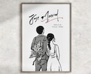 おしゃれ可愛い◎韓国風イラストお描きします 大切な写真を元に作成！特別なウェディングアイテムに。 イメージ6