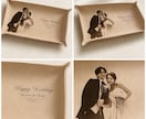 結婚祝い 写真入りレザートレイ作ります 結婚式後のプレゼント・両親贈呈品　ウェディングギフト イメージ3