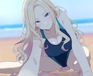 可愛い女の子のイラスト作成します 水着、露出度高めの衣装を着たセクシーな女の子が得意です イメージ2