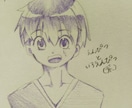 好きな色、1色でイラストかきます 【最短一日】線画、着色の画材を選べます！ イメージ3