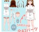デザイン料なしで立ち絵＋パーツ分けします 低価格でかわいい！気軽にVtuberを始めたい方へ イメージ2