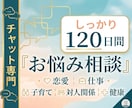 お悩み相談｜★120日★チャットでお話し聴きます 【チャット回数無制限】対人関係、お仕事、恋愛、健康、夫婦など イメージ1