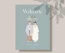 結婚式ウェルカムボード| 韓国風イラスト作成します ウェルカムボード・結婚式アイテム・記念日にも イメージ3