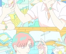 イラスト（一枚絵）作成します 平面構成的・デザイン的なイラストを作成します。 イメージ1