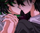 SNS用アイコン、ヘッダー、動画用イラスト描きます ダークでちょっぴりレトロなかっこかわいいイラストを制作します イメージ3