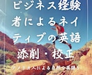 ビジネス経験のあるネイティブが英語の添削をします ただ直すだけじゃないあなたの個性を活かすオーダーメイド添削 イメージ1