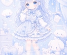 ふんわり水色パステルのSNSアイコン作ります オリジナルアイコンを制作します。 イメージ3