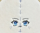 推しぬいぐるみ お顔の刺繍だけお手伝いします 推しぬいを自分で作って見たいけど刺繍は不安な方お手伝いします イメージ2