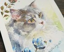 大切な猫ちゃんのお写真からイラストを描きます プレンゼント、記念、思い出の保管に喜ばれています イメージ3