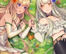 オリジナルキャラクターのイラスト制作いたします あなただけの1枚絵、アイコン・ヘッダー等にどうぞ！ イメージ1