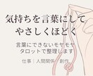 タロット｜気持ちを言葉にして、やさしくほどきます 人間関係、仕事、創作のお悩みをタロットで言語化してほどきます イメージ1