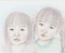 色紙に鉛筆と色鉛筆でふんわり優しい似顔絵を描きます 大切な方へのプレゼントにも！　原画｛色紙）をお届けします イメージ1