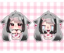 2頭身デフォルメ表情差分8種セットをお描きします もちもちかわいいちびキャラを安く沢山制作します イメージ6