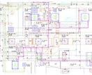 衛生・空調施工図作成します 平面図面で確認できない場所も詳細図、収まり検討します イメージ1