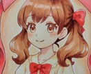 コピックでふんわり可愛い女の子を描きます 手描きの温かさを大切に仕上げるアナログ作品です イメージ10