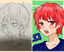 手描きの絵をデジタル化します スマホ撮影でOK！トレース、色付けします！ イメージ1