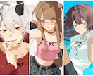 ご要望に合わせたイラストをお描きします 一枚絵、立ち絵、サムネイルなど幅広く対応します イメージ1