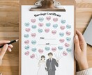 イラスト付き♡オリジナルの結婚証明書を作ります ゲスト参加型演出でゲストと一緒に作り上げる結婚証明書を イメージ3