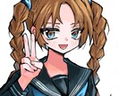 ポップで少し怪しい一枚絵描きます ポップで可愛い中に少し怪しい空気感のあるキャラを制作します イメージ3