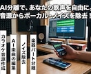 高品質な音声抽出/カラオケ音源作成を承ります ノイズ除去・インスト作成・ステム分離何でもお任せください イメージ1