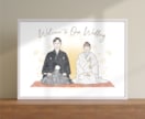 結婚式に♡似顔絵ウェルカムボード制作します 背景・文字入れもご希望・雰囲気に合わせてデザインします♪ イメージ4