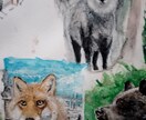 動物系キャラクターの絵を描きます 独創的でカラフルな絵画な動物系キャラクター　線画も承ります。 イメージ2
