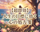 超即効・人生の目標に効く心の処方箋をご提供します 人生の目標がなく生きていた私が見つけた目標の秘密教えます イメージ1